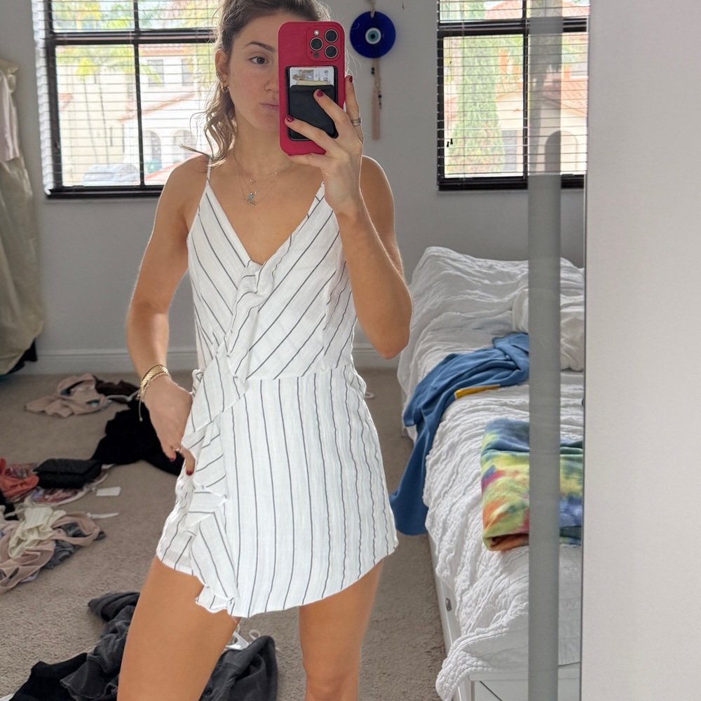 She + Sky white romper